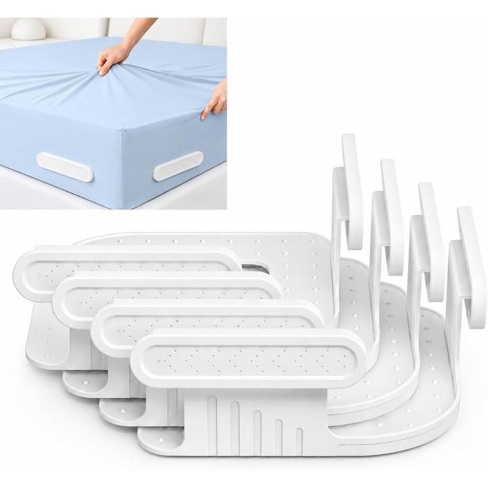Fitted Sheet Holder for Corners, Upgraded Locking Bed Sheet Fastener System